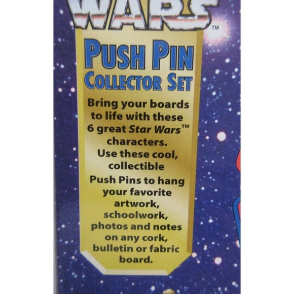 Vintage Rose Art Star Wars Push Pins Collector Set 12 Pieces 1997 Brand New - Picture 6 of 6